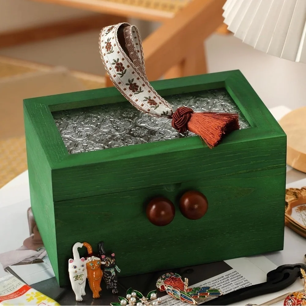 Keepsake Box Decorative Storage Box with Lid Cute Storage Bins with Lids Memory